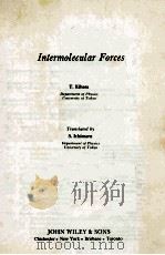 INTERMOLECULAR FORCES 1978 PDF电子版封面 0471995835