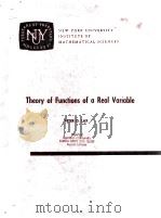 Theory Of Functions Of A Real Variable 1959 PDF电子版封面