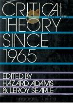 CRITICAL THEORY SINCE 1965 1985 PDF电子版封面 0813008441