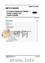D-CINEMA DISTRIBUTION MASTER-CLOSED CAPTION AND CLOSED SUBTITLE PDF电子版封面