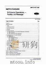 D-CINEMA OPERATIONS-FACILITY LIST MESSAGE PDF电子版封面