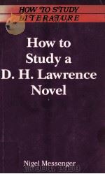 HOW TO STUDY A D.H.LAWRENCE NOVEL 1989 PDF电子版封面 0333428625