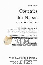 Delee's Obstetrics for Nurses Sixteenth Edition 1957 PDF电子版封面