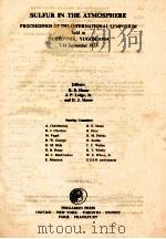 SULFUR IN THE ATMOSPHERE1（1978 PDF版）