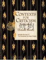 CONTEXTS FOR CRITICISM SECOND EDITION 1994 PDF电子版封面 1559341807