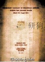 Preliminary Checklist of Indonesian Imprints During The Japanese Period 1963 PDF电子版封面