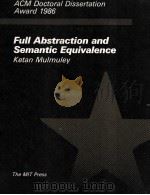 Full Abstraction and Semantic Equialence 1987 PDF电子版封面 0262132273