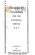 University Training For The National Service 1932 PDF电子版封面