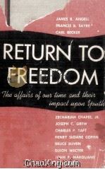 Return To Freedom 1944 PDF电子版封面