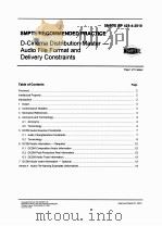 SMPTE RECOMMENDED PRACTICE D-CINEMA DISTRBUTION MASTER-AUDIO FILE FORMAT AND DELIVERY CONSTRAINTS（ PDF版）