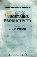 VEGETABLE PRODUCTIVITY PDF电子版封面