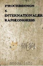 PROCEEDINGS 4.INTERNATIONALER RAPSKONGERSS PDF电子版封面