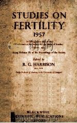 STUDIES ON FERTILITY 1957 PDF电子版封面