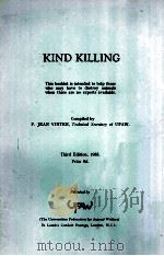 KIND KILLING THIRD EDITION 1955 PDF电子版封面