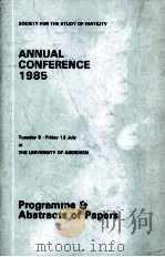 ANNUAL CONFERENCE 1985 1985 PDF电子版封面