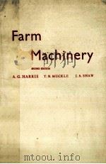 FARM MACHINERY SECOND EDITION 1974 PDF电子版封面
