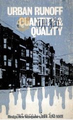 URBAN RUNOFF QUANTITY & QUALITY 1974 PDF电子版封面