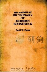 THE MACMILLAN DICTIONARY OF MODERN ECOLOMICS     PDF电子版封面     