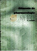 ELEMENTS DE PHARMACOLOGIE PDF电子版封面
