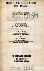 MEDICAL DISEASES OF WAR PDF电子版封面 H.W.BARBER