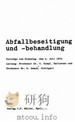 ABFALLBESEITIGUNG UND-BEHANDLUNG（1973 PDF版）