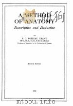 A METHOD OF ANATOMY DESCRIPTIVE AND DEDUCTIVEFOURTH EDITION     PDF电子版封面    J.C.BOILEAU 