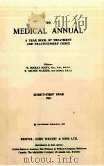THE MEDICAL ANNUAL A YEAR BOOK OF TREATMENT AND PRACTITONERS'INDEX（ PDF版）