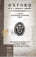 Oxford A Short Illustrated Historical Guide PDF电子版封面
