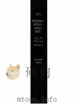 GOVERNMENT REPORTS INDEX VOLUME.73 NUMBERS.1-24 JANUARY-DECEMBER 1973 SECTION 3 PERSONAL AUTHOR（1973 PDF版）