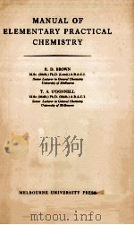 MANUAL OF ELEMENTARY PRACTICAL CHEMISTRY     PDF电子版封面     