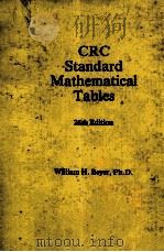 CRC STANDARD MATHEMATICAL TABLES 26TH EDITION     PDF电子版封面     