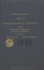 IMMUNOCHEMICAL TECHNIQUES PART I（1986 PDF版）
