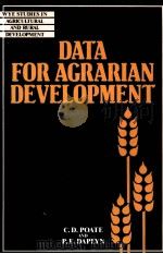 DATA FOR AGRARIAN DEVELOPMENT 1992 PDF电子版封面 0521367581