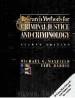RESEARCH METHODS FOR CRIMINAL JUSTICE AND CRIMINOLOGY SECOND EDITION 1998 PDF电子版封面 0534521649