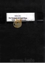 SONATE FOR TROMPETE IB B AND PIANO VON PAUL HINDEMITH PDF电子版封面