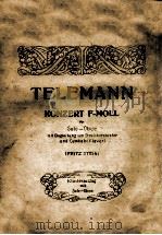 TELEMANN KONZERT F-MOLL PDF电子版封面