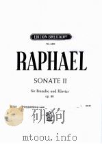 GUNTER RAPHAEL SONATE II FUR BRATSCHE UND KLAVIER OP.80 PDF电子版封面