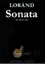 LORAND ISTVAN SONATA PER FLAUTO SOLO   1975  PDF电子版封面     