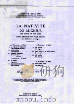 OLIVIER MESSIAEN LA NATIVITE DU SEIGNEUR THE BIRTH OF THE LORD NEUF MEDITATIONS POUR ORGUE NINE MEDI PDF电子版封面