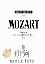 MOZART KONZERT FUR HORN UND ORCHESTER NR.2 ES-DUR KV 417     PDF电子版封面     