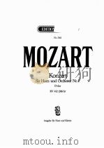 MOZART KONZERT FUR HORN UND ORCHESTER NR.1 ES-DUR KV 417 PDF电子版封面