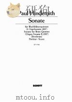 PAUL HINDEMITH SONA FUR BLECHBLASERQUINTETT SONATA FOR BRASS QUINTET PATITUR 1980 PDF电子版封面