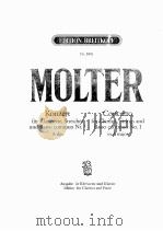 MOLTER KONZERT CONCERTO 1986 PDF电子版封面