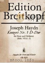 JOSEPH HAYDN KONZERT NR.1 DDUR FUR HORN UND ORCHESTER PDF电子版封面
