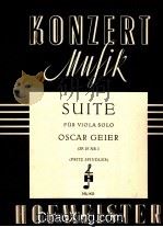 SUITE FUR VIOLA SOLO OSCAR GEIER 1930 PDF电子版封面