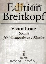 VICTOR BRUNS SONATE FUR VIOLONCELLO UND KLAVIER OP.35 1984 PDF电子版封面