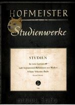 STUDIEN FUR TIEFE INSTRUMENTE NACH INSTRUMENTAL-BABSTIMMEN AUS WERKEN JOHANN SEBASTIAN BACHS 1958 PDF电子版封面