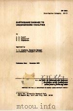 EARTHQUAKE DAMAGE TO UNDERGROUND FACILITIES（1978 PDF版）