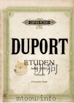 DUPORT ETUDEN STUDIES-ETUDES VIOLONCELLO PDF电子版封面