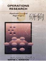 OPERATIONS RESEARCH APPLICATIONS AND ALGORITHMS THIRD EDITION 1994 PDF电子版封面 0534209718